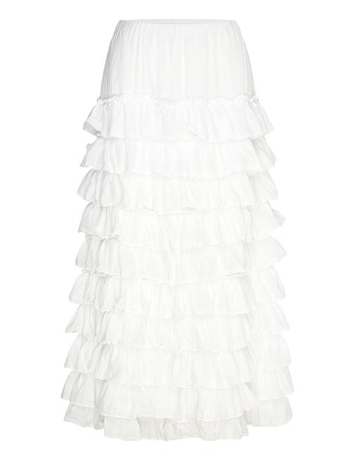 Frilled Maxi Skirt Weekday White