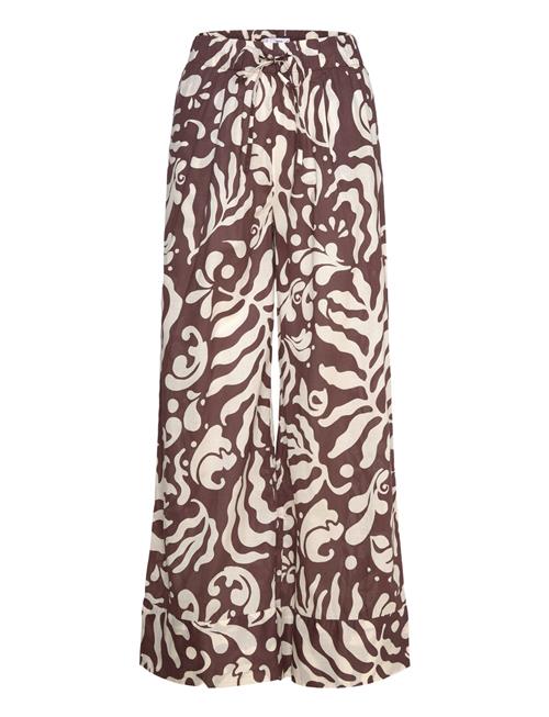 Printed Cotton Trousers Mango Brown
