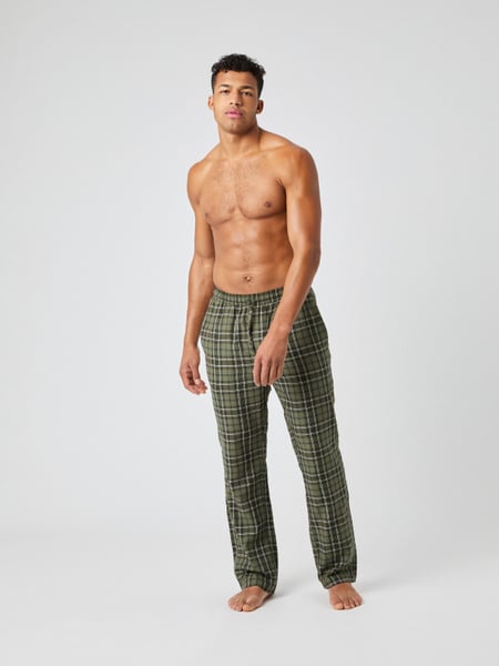 Björn Borg Core Soft Flannel Pyjama Pants Grøn, XXL