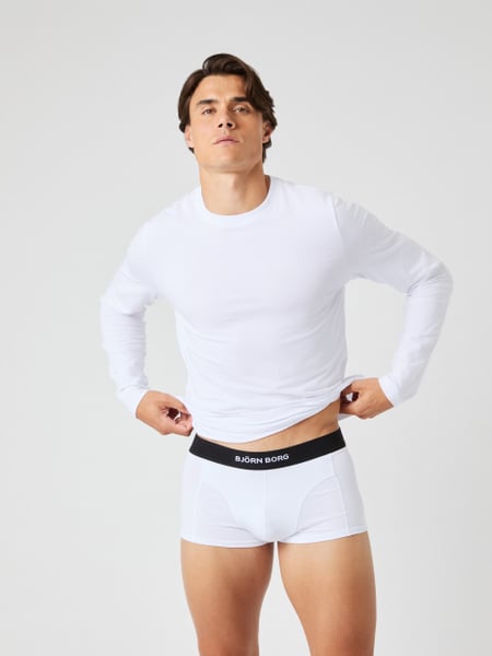 Björn Borg Core Slim Long Sleeve T-shirt 2-pack Hvid, L