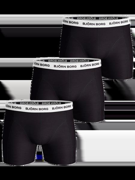 Björn Borg Cotton Stretch Boxers 3-pack Sort, XS