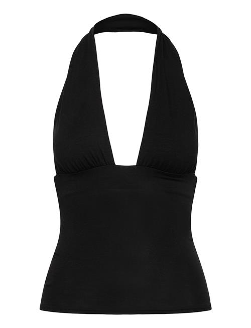 Deep Halterneck Top Weekday Black