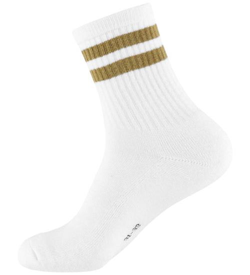 Name It Strømper - NkmJans - Bright White/Dull Gold