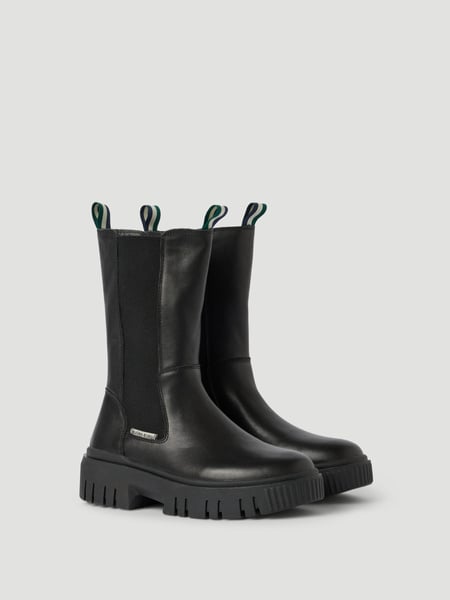 Björn Borg Women's Chelsea High Leather Boots Sort, 41