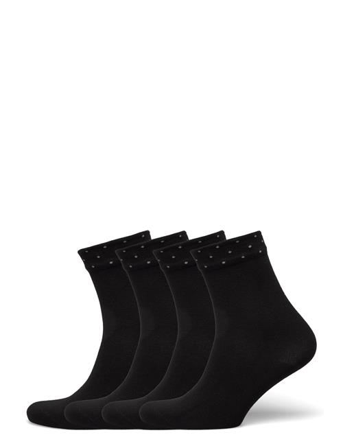 Sock 4 P Dots Cuff Lindex Black