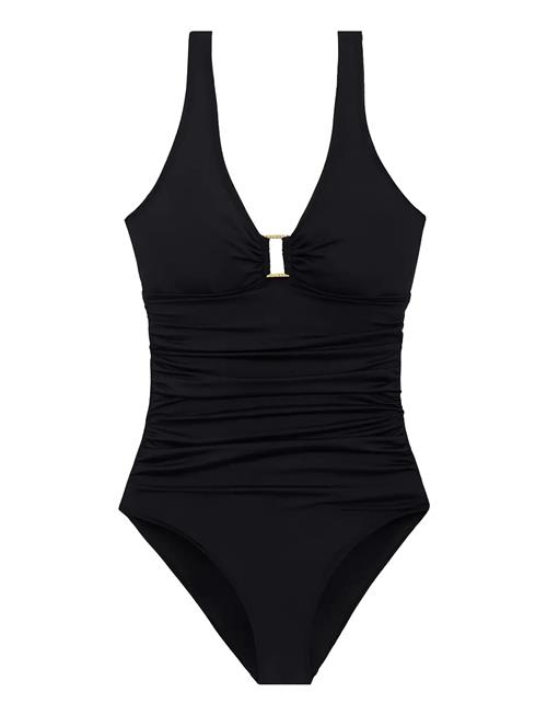 Lrl Beach Club Solid Ring Ots U/W S Lauren Ralph Lauren Swimwear Black