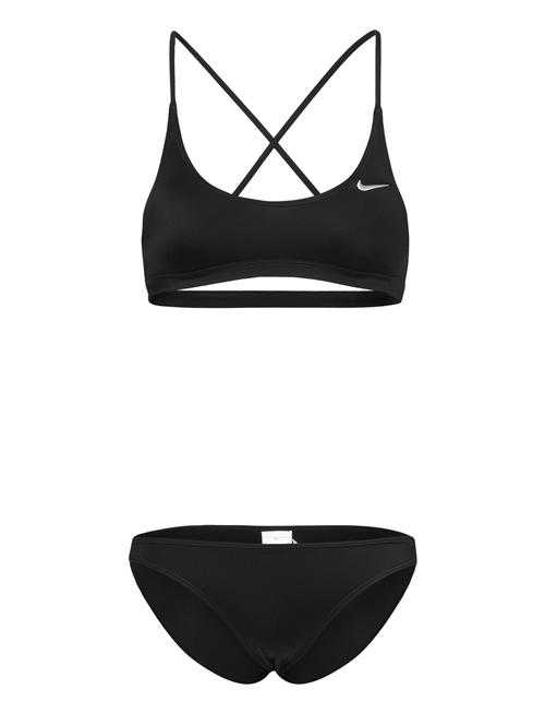 Se Nike Solid Lace Up Bikini Set NIKE SWIM Black ved Booztlet