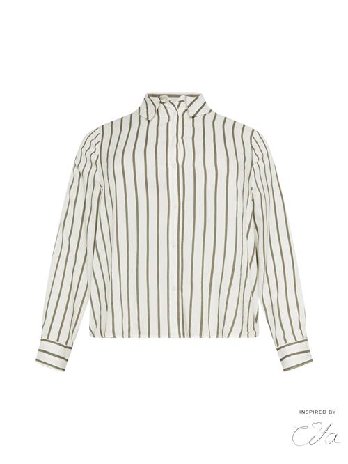 Guido Maria Kretschmer Curvy Bluse 'Fergie'  oliven / hvid