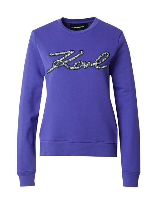 Karl Lagerfeld Sweatshirt  violetblå / sort / sølv / hvid