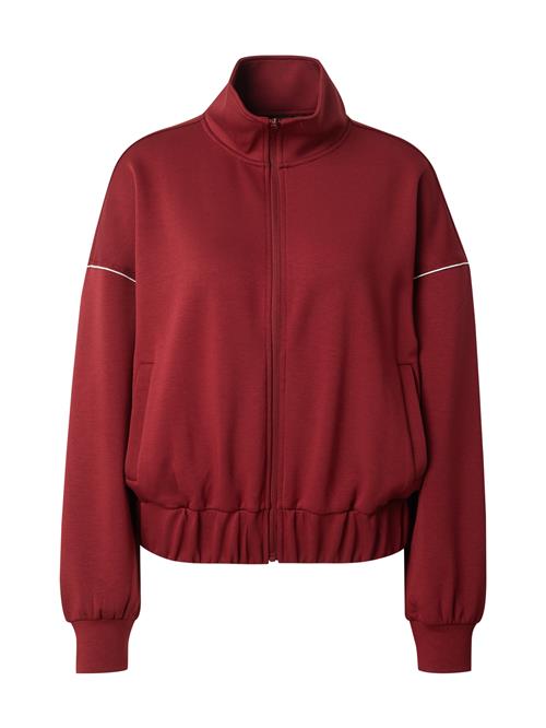 ONLY Sweatjakke 'ONLMILA'  carminrød / hvid