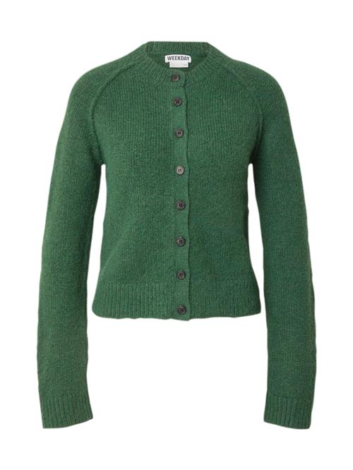 Se WEEKDAY Cardigan  grøn ved About You