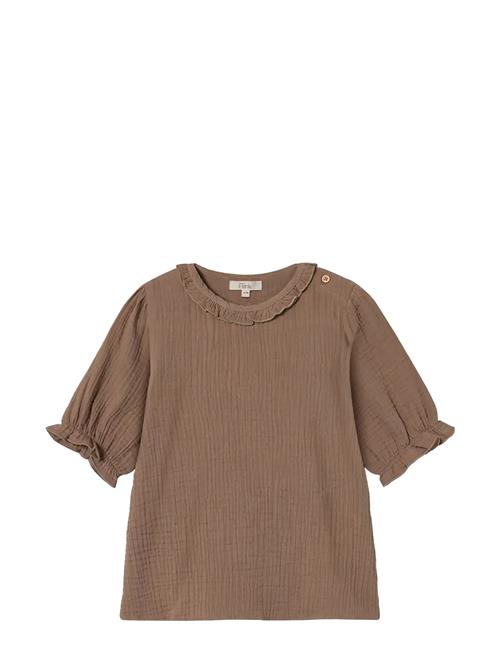 Blooming Ss Blouse Fliink Brown