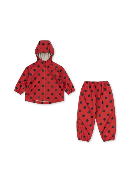 Konges Sløjd Cinelle Regnsæt Lady Dot  Cinelle Rain Set Lady Dot 4 Y  Rød  4 år  kvinde