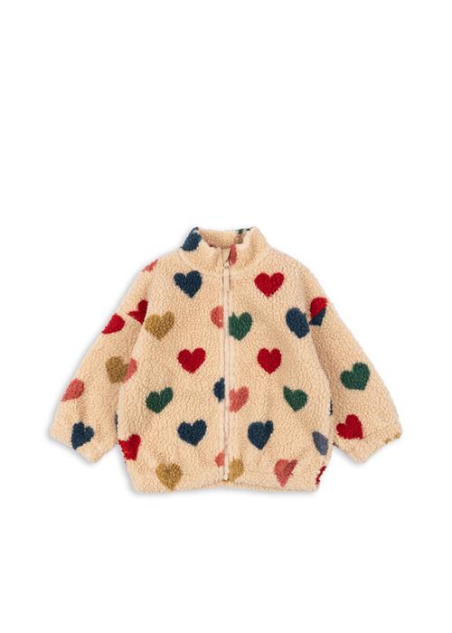 Konges Sløjd Jody Teddy Jacket Grs Bon Coeur Coloré Jody Teddy Jacket Grs Bon Coeur Coloré 9 months Fleece Creme  9 måneder  kvinde