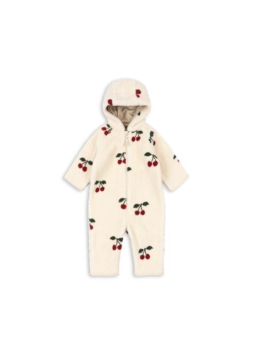 Konges Sløjd Jody Teddy Onesie Ma Grande Cerise  Jody Teddy Onesie Grs Ma Grande Cerise 12 months Fleece Hvid  12 måneder  kvinde