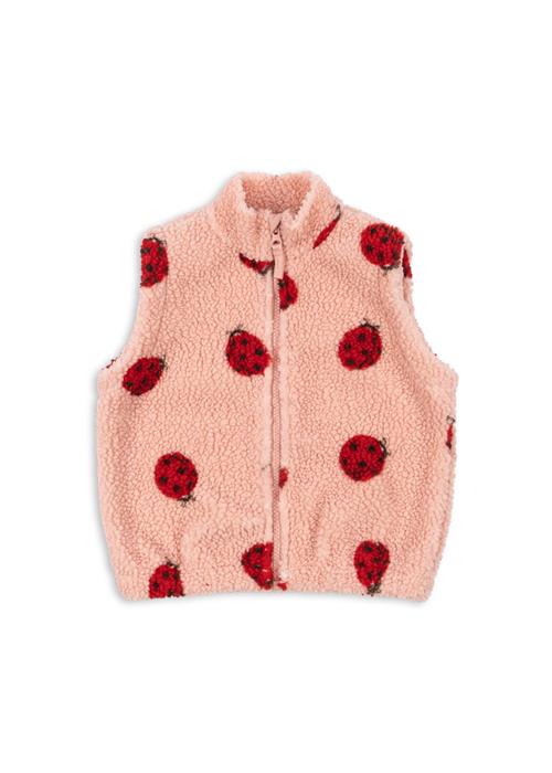 Konges Sløjd Jody Teddy-vest Ladybug Pink  Jody Teddy Vest Grs Ladybug Pink 4 Y Fleece Lyserød  4 år  kvinde