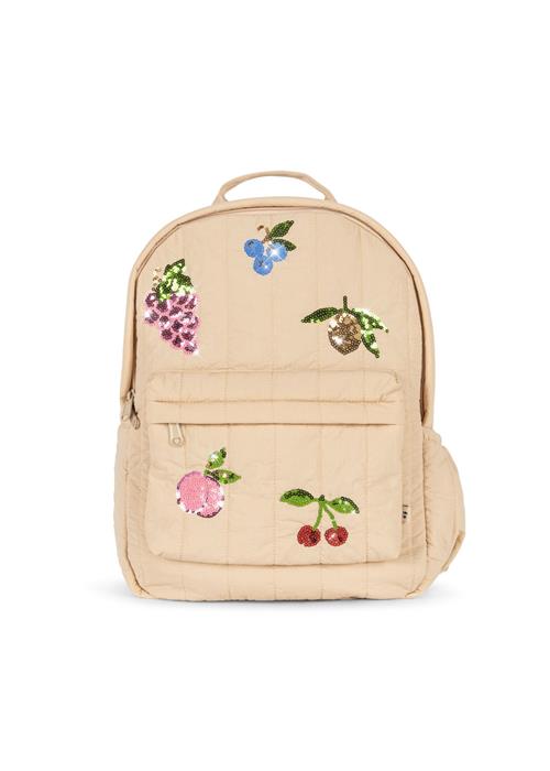 Konges Sløjd Juno Quiltet Rygsæk Med Pailletter Frappé  Juno Quilted Sequin Backpack Midi Frappé One Size  Creme  One Size 3 Y+ kvinde