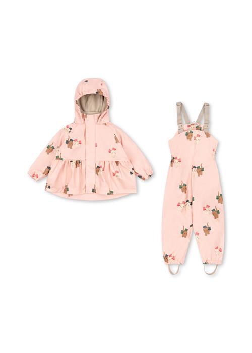 Konges Sløjd Rainy Palme Regnsæt Med Fleeceforing Bow Kitty Pink  Rainy Palme Set Girl Bow Kitty Pink 3 Y  Lyserød  3 år  kvinde