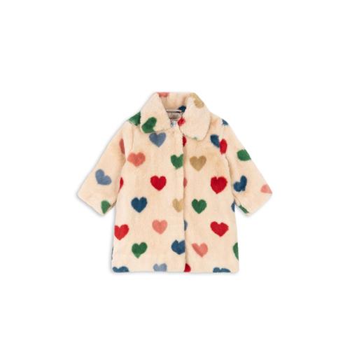 Konges Sløjd Fuzzie Frakke Bon Coeur Coloré  Fuzzie Coat Grs Bon Coeur Coloré 2 Y  Creme  2 år  kvinde