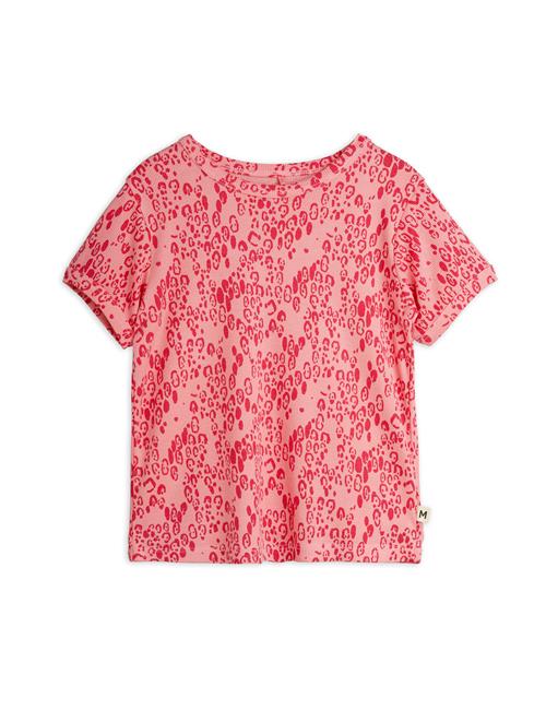 Mini Rodini GOTS Mini Leopard Aop Kortærmet T-shirt Pink  140/146 cm    140/146 cm  Unisex