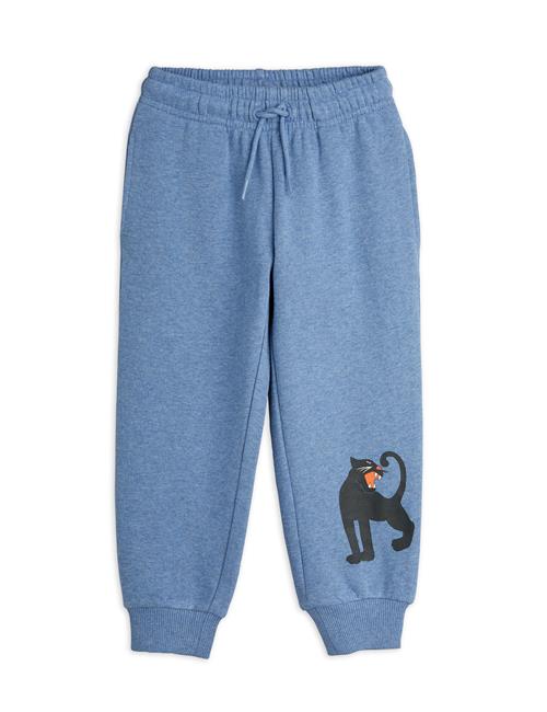 Mini Rodini GOTS Panther Sp Melange Joggingbukser Blue  92/98 cm    92/98 cm  unisex