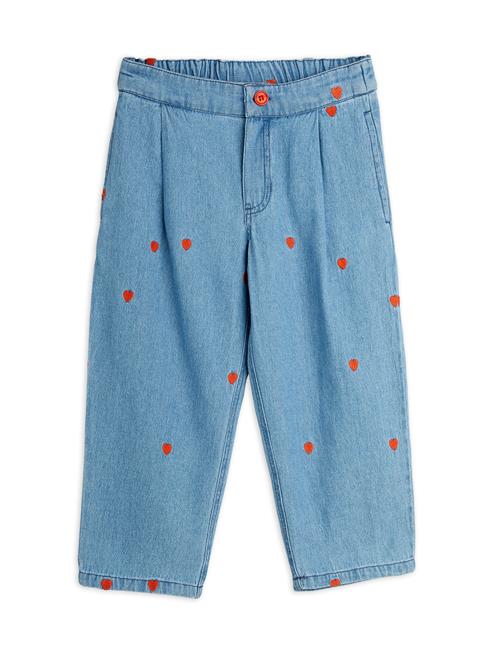 Mini Rodini GOTS Mini Hearts Aoe Vævede Bukser Blue  116/122 cm    116/122 cm  unisex