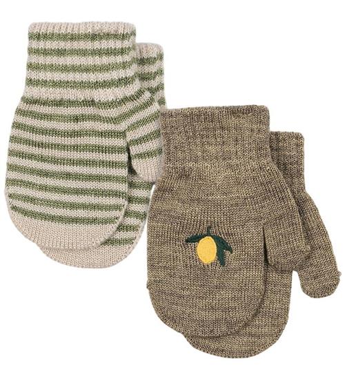 Se Konges Sløjd Luffer - Uld/Akryl - Filla - 2-pak - Lemon/Stripe ved KidsWorld