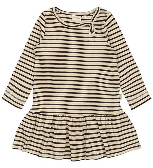 Petit Piao Kjole - Rib - Modal - Coffee Bean/Off White