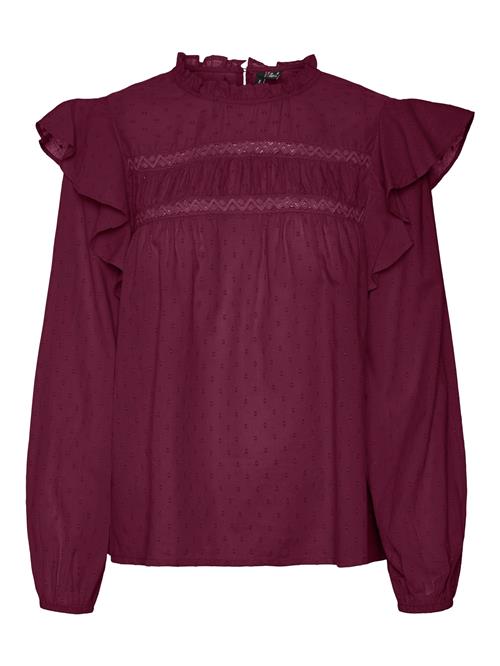 Se VERO MODA Bluse 'VMTRINE'  vinrød ved About You