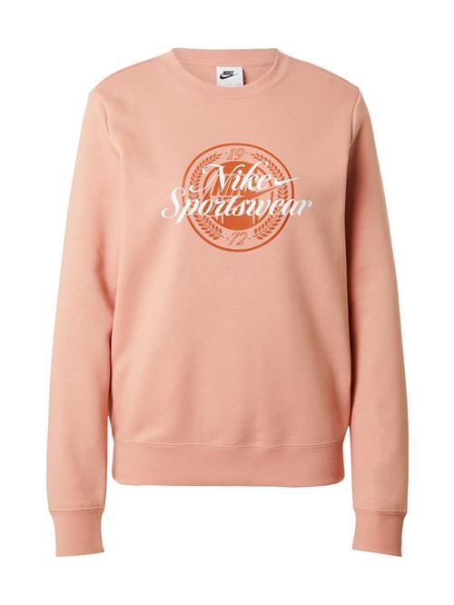 Nike Sportswear Sweatshirt 'CLUB FLC'  kastaniebrun / rosa guld / hvid
