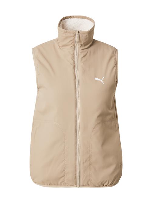 PUMA Vest  mørkebeige / hvid