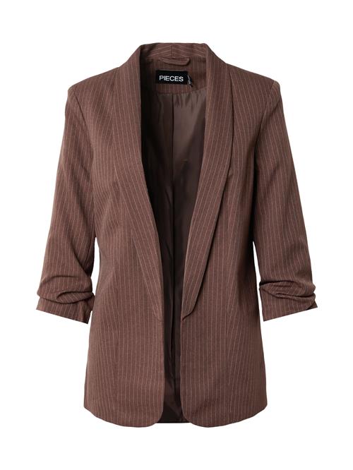 PIECES Blazer 'PCBOSELLA'  mørkebrun / hvid
