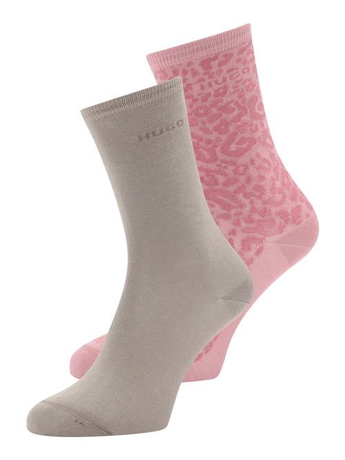 HUGO Sokker  mørkebeige / pitaya / lys pink