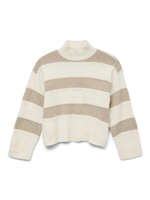 Vero Moda Girl Pullover 'VMInez'  mørkebeige / offwhite