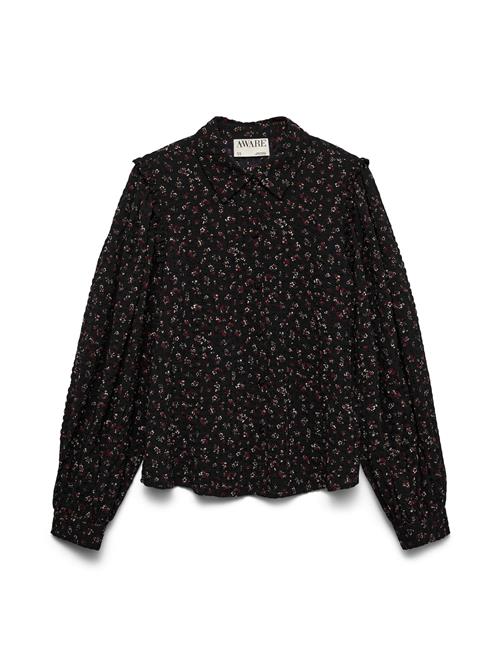VERO MODA Bluse 'VMNoelle'  grøn / burgunder / sort / offwhite