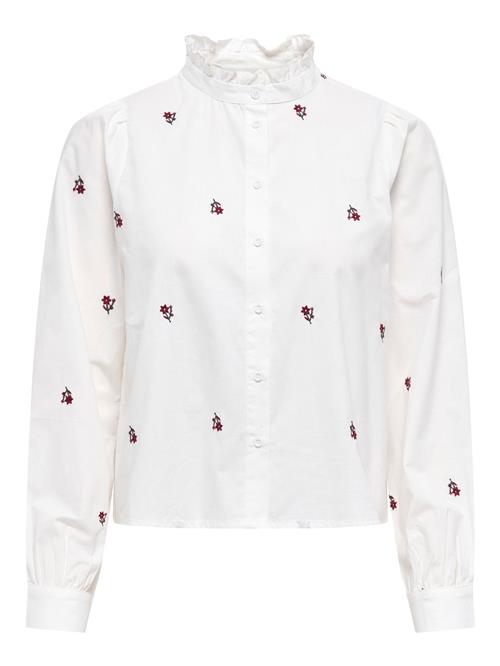 ONLY Bluse 'ONLCamille'  gran / mørkerød / hvid