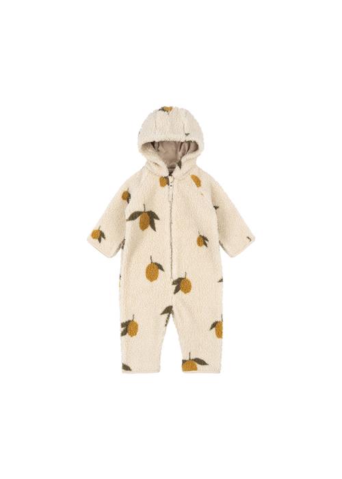 Konges Sløjd Jody Teddy Onesie Mon Grand Citron  Jody Teddy Onesie Grs Mon Grand Citron 6 months Fleece Creme  6 måneder  Unisex, Boys