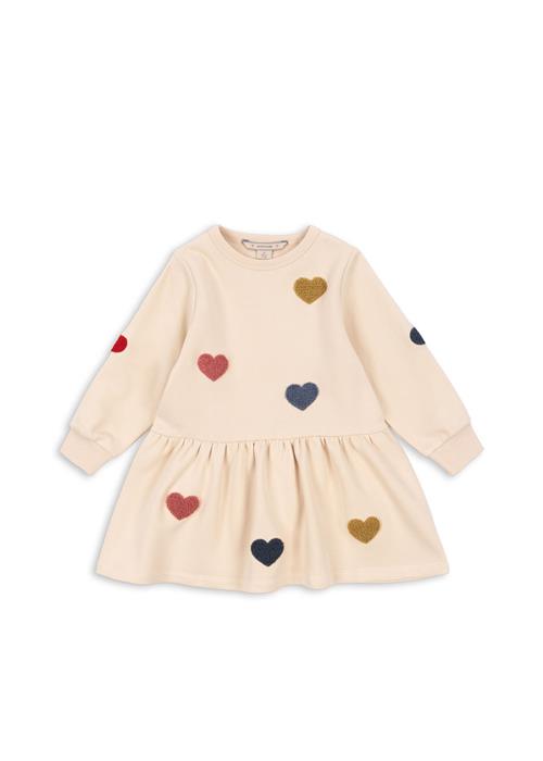 Konges Sløjd Lou Terry Sweat Dress Ocs Multi Heart Lou Terry Sweat Dress Ocs Multi Heart 3 Y  Creme  3 år  kvinde