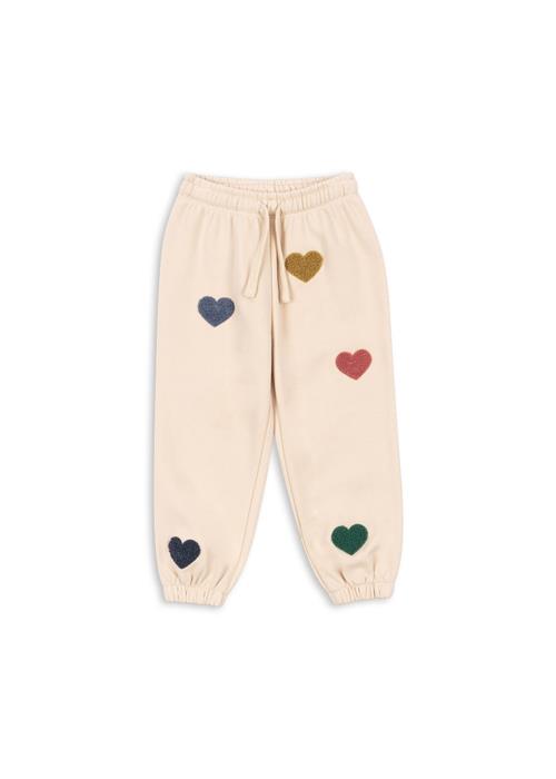 Konges Sløjd Lou Joggingbukser Multi Heart  Lou Terry Sweat Pants Ocs Multi Heart 12 months  Creme  12 måneder  kvinde