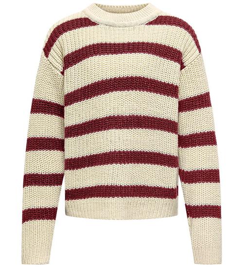 Kids Only Bluse - Strik - Noos - KogJusty - Eggnog/Cabernet