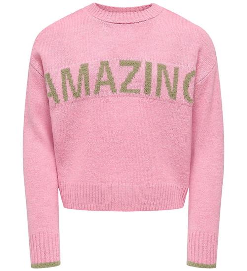 Kids Only Bluse - Strik - KogAmour - Sea Pink/Amazing/Mermaid