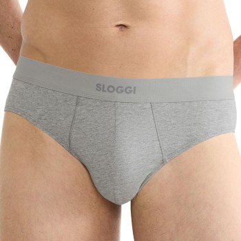 Sloggi 2P Men Ever Ease Brief Lysegrå bomuld Large Herre