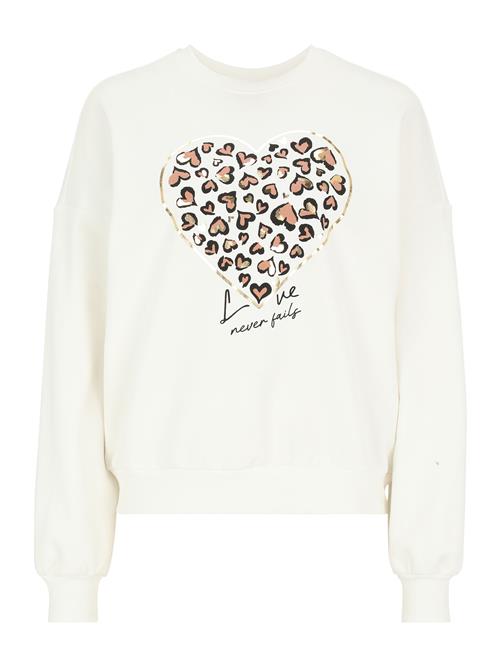 Se Only Tall Sweatshirt 'ONLTAMMIE'  mokka / guld / sort / hvid ved About You