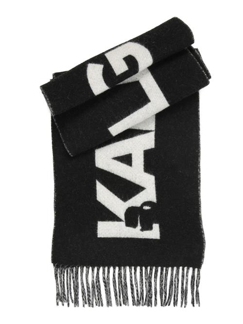 Karl Lagerfeld Sjal 'Essential'  sort / hvid