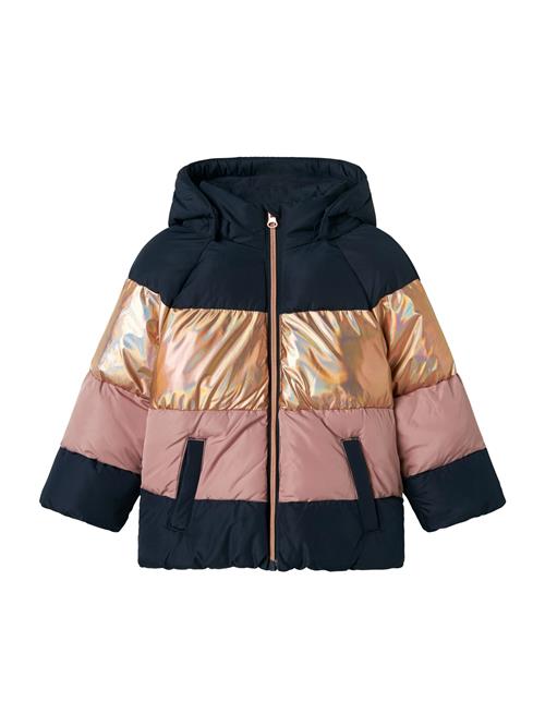 NAME IT Vinterjakke 'NMFMILLE'  safir / guld / lyserød