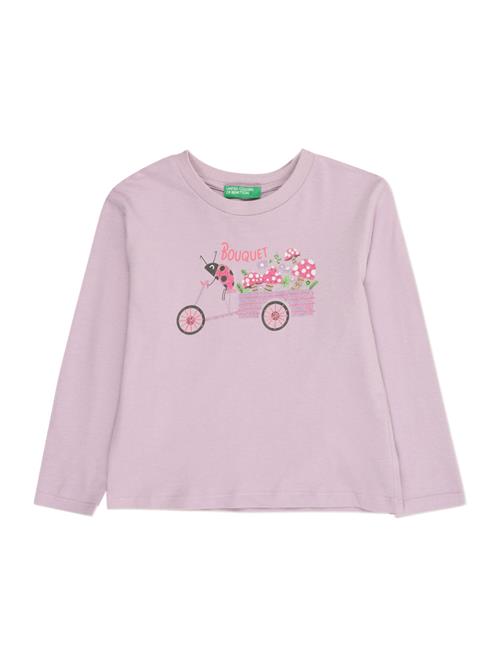 UNITED COLORS OF BENETTON Bluser & t-shirts  lilla / pink / sort / hvid