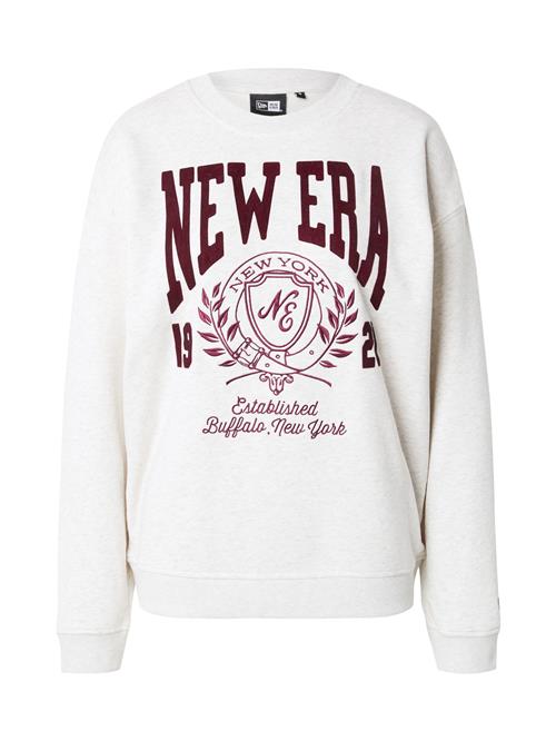 NEW ERA Sweatshirt  lysegrå / burgunder