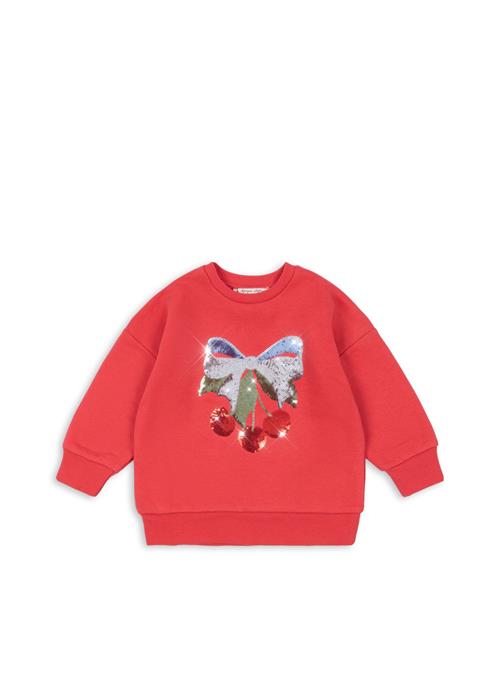 Konges Sløjd Lou Sweatshirt Med Pailletter Winterberry  Lou Sequin Sweat Shirt Ocs Winterberry 5-6 Y  Rød  5-6 år  kvinde