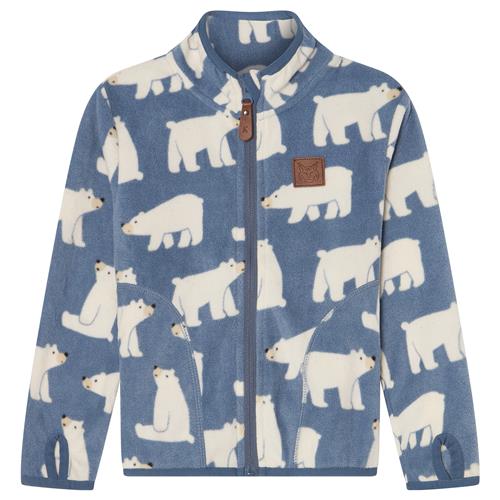 Kuling Northpole Recycled Fleece Jacket Polar Bear 122/128 cm  Blå  122/128 cm  Unisex