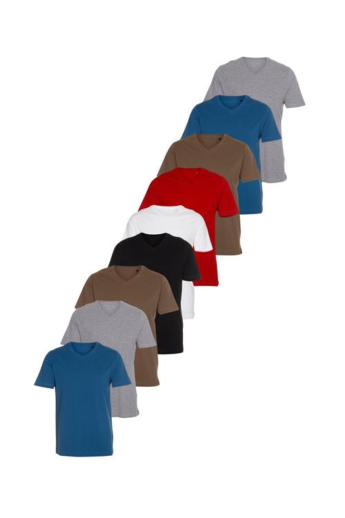 Basic V-neck t-shirt - (9 stk.) - Default Title - TeeShoppen
